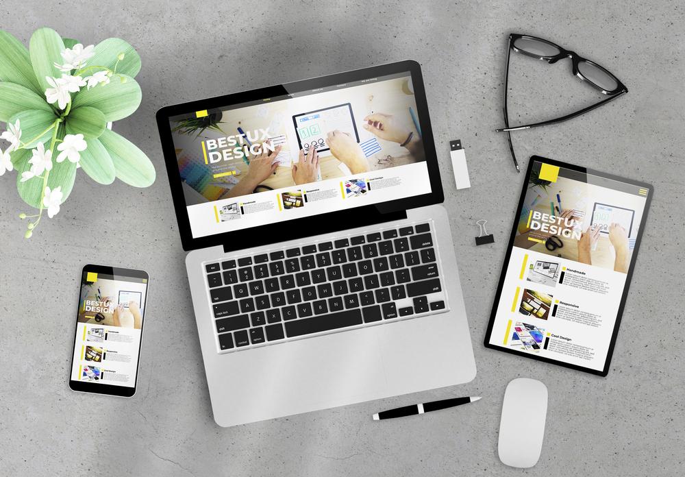 responsive design UX website on devices